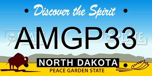 AMGP33 North Dakota License Plate
