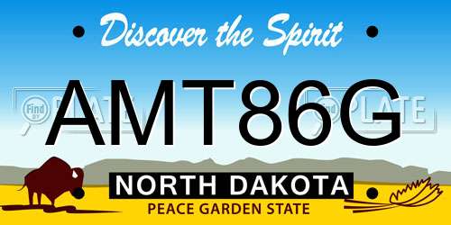 AMT86G North Dakota License Plate