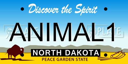 ANIMAL1 North Dakota License Plate