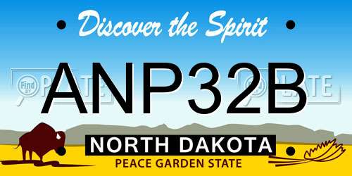 ANP32B North Dakota License Plate