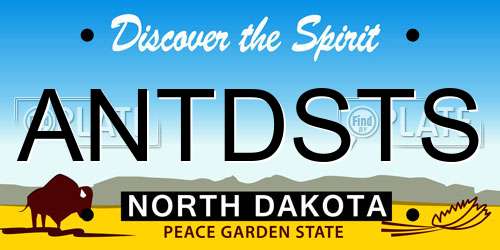ANTDSTS North Dakota License Plate