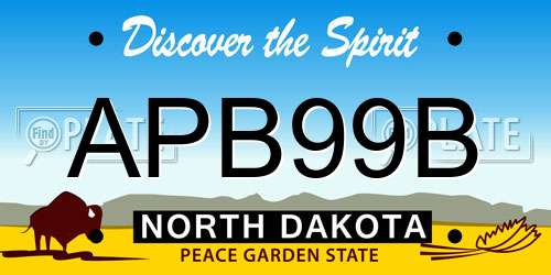 APB99B North Dakota License Plate