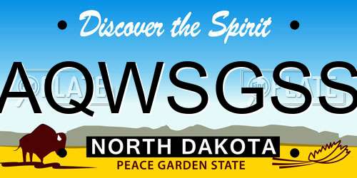 AQWSGSS North Dakota License Plate