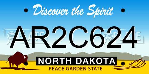 AR2C624 North Dakota License Plate