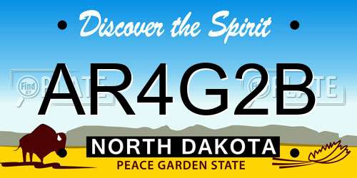 AR4G2B North Dakota License Plate