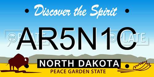 AR5N1C North Dakota License Plate