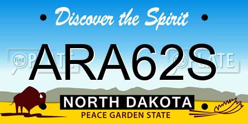ARA62S North Dakota License Plate