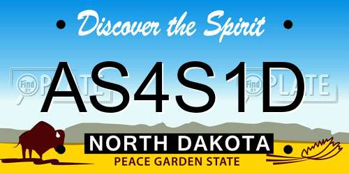 AS4S1D North Dakota License Plate