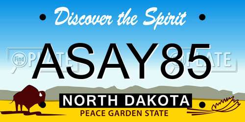 ASAY85 North Dakota License Plate