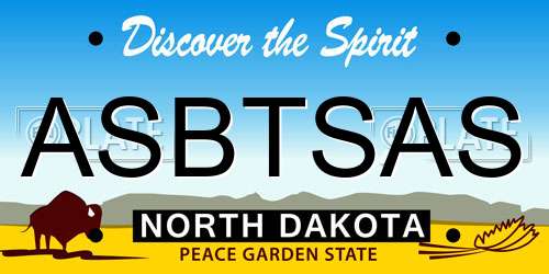 ASBTSAS North Dakota License Plate