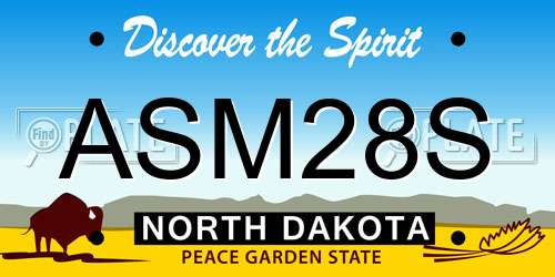 ASM28S North Dakota License Plate