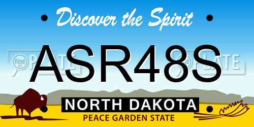 ASR48S North Dakota License Plate