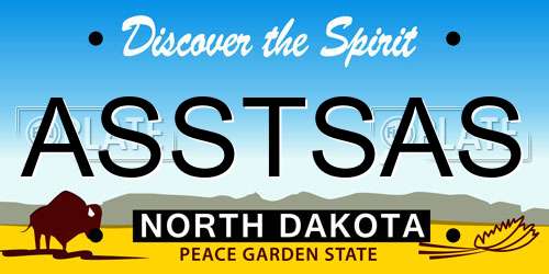 ASSTSAS North Dakota License Plate