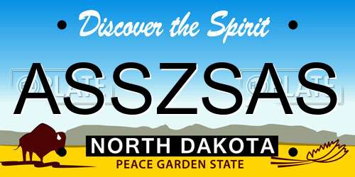 ASSZSAS North Dakota License Plate