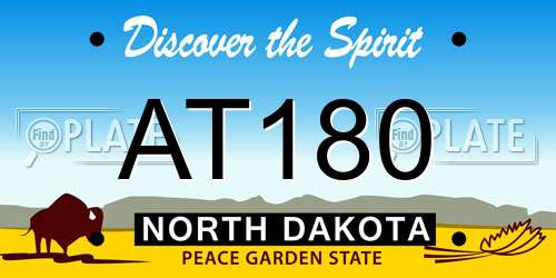 AT180 North Dakota License Plate