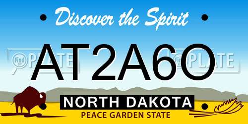 AT2A6O North Dakota License Plate