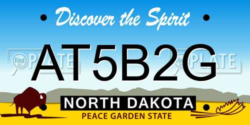 AT5B2G North Dakota License Plate