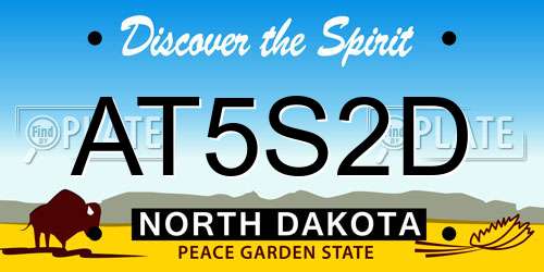 AT5S2D North Dakota License Plate