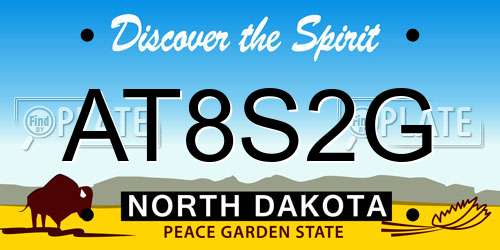 AT8S2G North Dakota License Plate