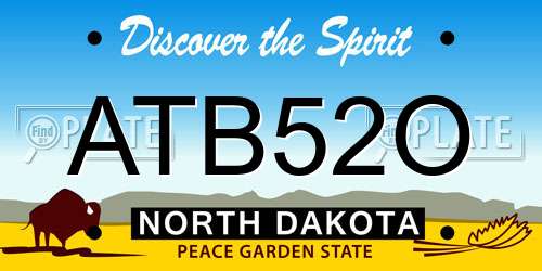 ATB52O North Dakota License Plate