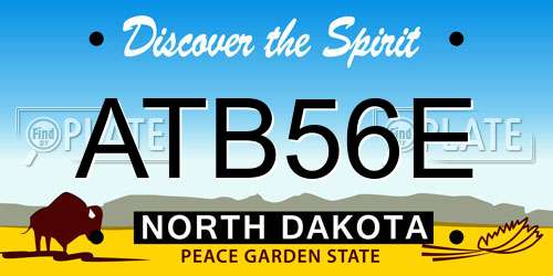 ATB56E North Dakota License Plate
