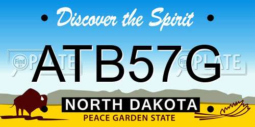 ATB57G North Dakota License Plate