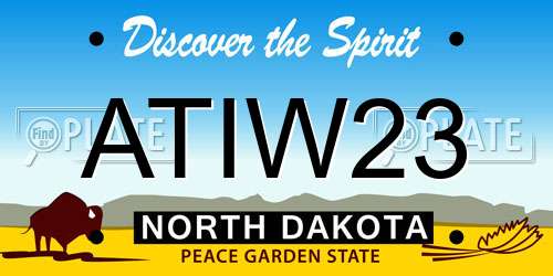 ATIW23 North Dakota License Plate