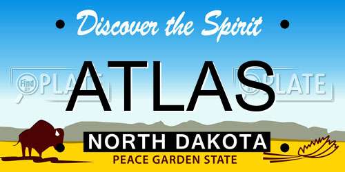 ATLAS North Dakota License Plate