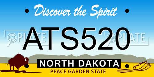 ATS520 North Dakota License Plate
