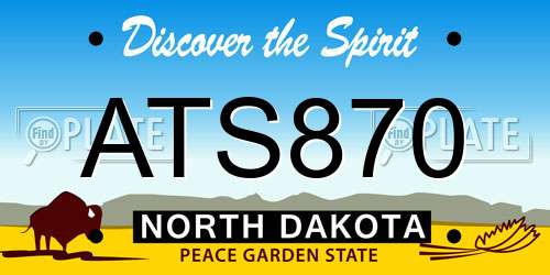 ATS870 North Dakota License Plate