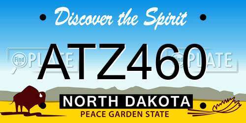 ATZ460 North Dakota License Plate