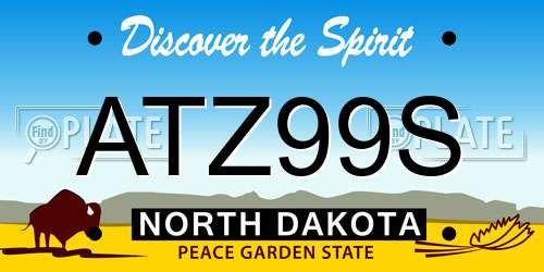 ATZ99S North Dakota License Plate