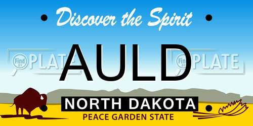 AULD North Dakota License Plate
