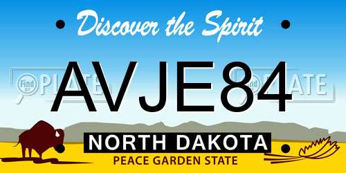 AVJE84 North Dakota License Plate