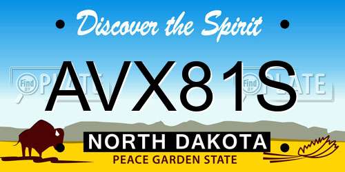 AVX81S North Dakota License Plate