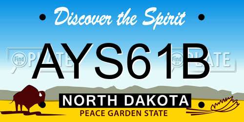 AYS61B North Dakota License Plate