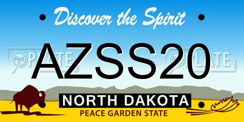 AZSS20 North Dakota License Plate