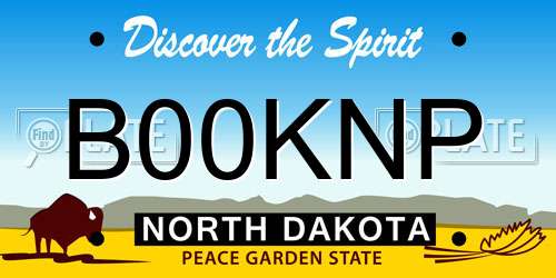 B00KNP North Dakota License Plate