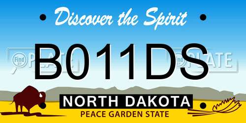 B011DS North Dakota License Plate
