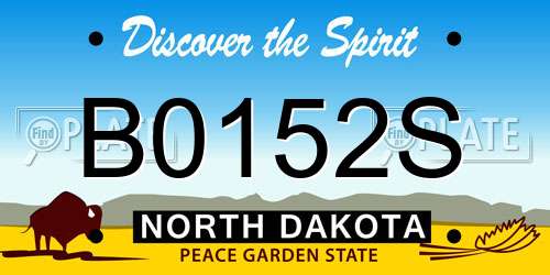 B0152S North Dakota License Plate