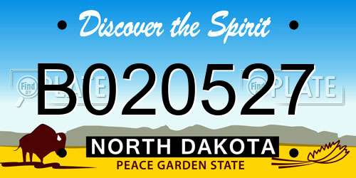 B020527 North Dakota License Plate