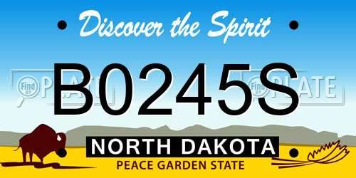 B0245S North Dakota License Plate