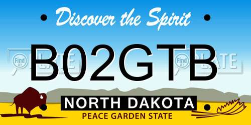 B02GTB North Dakota License Plate