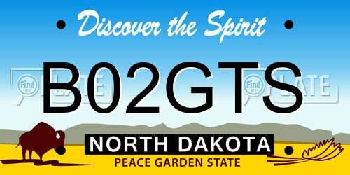 B02GTS North Dakota License Plate