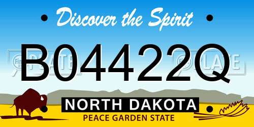 B04422Q North Dakota License Plate