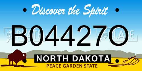 B04427O North Dakota License Plate