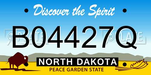 B04427Q North Dakota License Plate