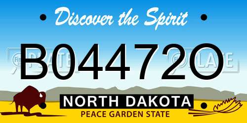 B04472O North Dakota License Plate