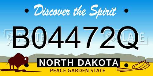B04472Q North Dakota License Plate