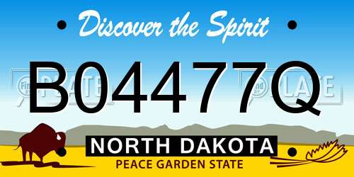 B04477Q North Dakota License Plate